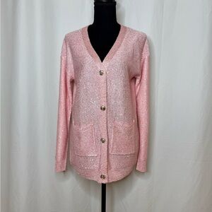 NWT Pink sequined Cardigan